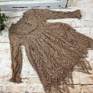 Trish Scully Abigail Lace Beige Dress sz 4